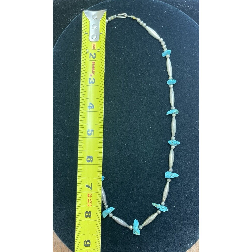 Southwestern Silver Tone Turquoise Coral Bead Necklace & Bracelet Lot Untested - Picture 3 of 14